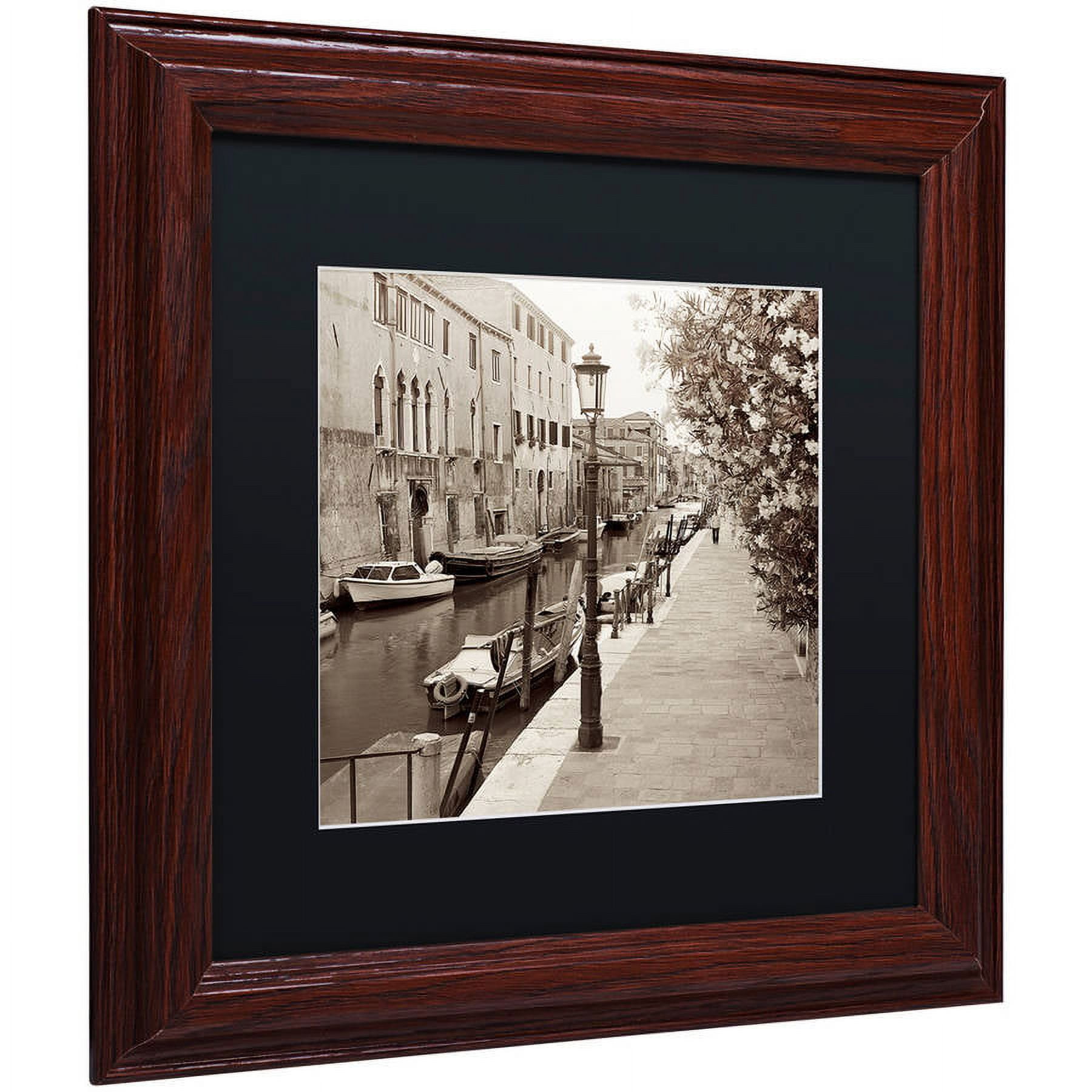 Trademark Fine Art "Venezia VII" Canvas Art by Alan Blaustein, Black Matte, Wood Frame