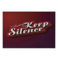 thumbnail image 3 of Saying Cutting Board, Keep Silence Typographic Phrase Hand Writing Inscription Print, Decorative Tempered Glass Cutting and Serving Board, Small Size, Red Maroon and White, by Ambesonne, 3 of 5