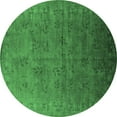 thumbnail image 1 of Ahgly Company Indoor Round Oriental Emerald Green Industrial Area Rugs, 3' Round, 1 of 4
