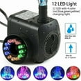 thumbnail image 1 of Submersible Water Pump Ultra Quiet 140 Gph10w Colorful Led Light Pumpblack1pcs, 1 of 5
