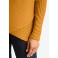 thumbnail image 4 of Jessica London Women's Plus Size Ribbed Crossover Crewneck, 4 of 5