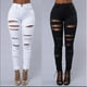 thumbnail image 4 of Sonducket Jeans Cintura alta Pantalones de mezclilla ajustados Mujer Pantalones largos ajustados Prendas para la parte inferior del cuerpo Blanco METRO, 4 of 6