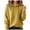 Yellow, variant on Women's Sweater Hoodie 2026 Fashion Long Sleeve Knit Solid Color Hooded Sweatshirt Pullover Top