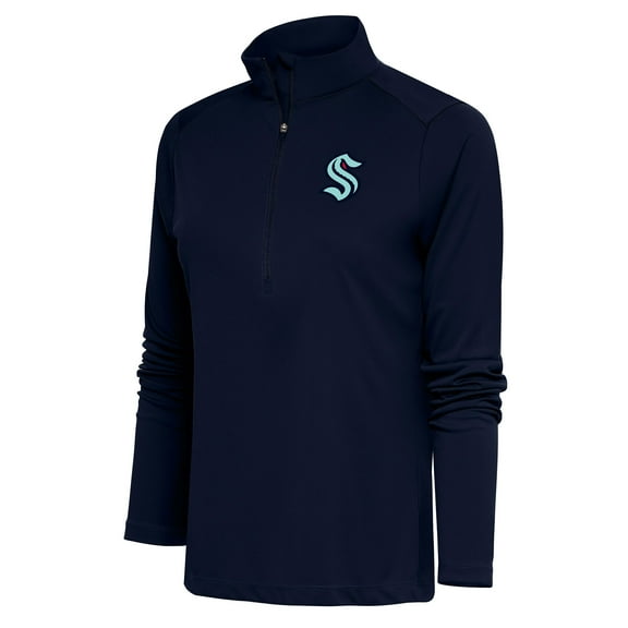 Women's Antigua Navy Seattle Kraken Special Edition 2.0 Tribute Quarter-Zip Pullover Top