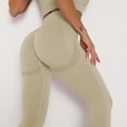 thumbnail image 5 of HXWCHs Junior's Foldover Bootcut Yoga Pants Comfy Lounge Active Pants Khaki M, 5 of 6