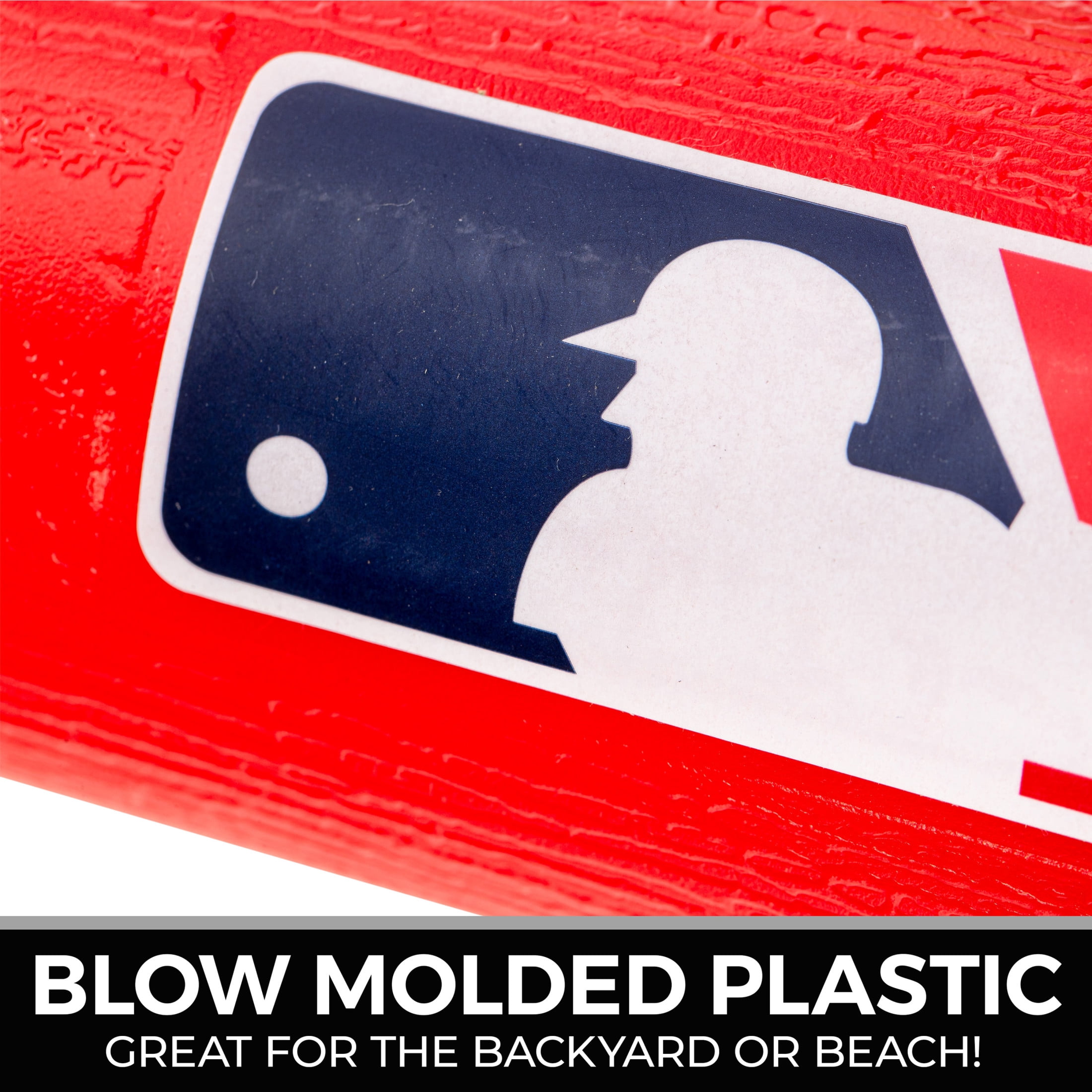 Franklin Sports MLB Plastic Baseball Bat & Ball Combo, Red