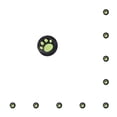 thumbnail image 1 of Sidaley Stick Caps Forma de pata de gato cóncava Reemplazo perfecto Thumbstick Cover Controller Accesorios para doméstico verde verde sobre negro 10piezas, 1 of 6