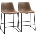 thumbnail image 1 of HOMCOM Bar Stools Set of 2, Counter Height Barstools with Back, 1 of 10