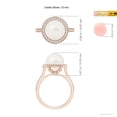thumbnail image 4 of ANGARA Freshwater Cultured Pearl Halo Ring with Milgrain in 14K Rose Gold for Women | June Birthstone, Birthday, Anniversary, Jewelry Gift for Women | Pearl Ring, 4 of 5