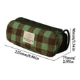 thumbnail image 3 of Fashion Large Pencil Case with Plaid, Big Capacity Pencil Pouch Pen Bag with Compartment, Portable Canvas Stationery Organizer with Zipper, Cute Aesthetic Supplies for Teen College, 3 of 6