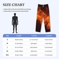thumbnail image 4 of Lsque Fiery Orange Flames Energy Print Men's Pajama Pants, Lounge Pant - Comfortable Home Wear,Elastic Waistband, Stylish Design-XX-Large, 4 of 9
