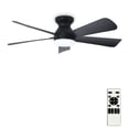 thumbnail image 4 of 42-Inch Low Profile Ceiling Fan with Light - Dimmable LED, 6-Speed and 3 CCT, Quiet DC Motor, Remote Control, 5 Black Blades for Indoor/Outdoor, 4 of 9