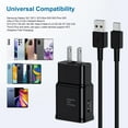 thumbnail image 3 of 2-Pack Type C Fast Charger, Compatible with Samsung Charger Android Phone USB-C Charging Cable 6ft Compatible for Galaxy S23/S22/S21/S20/S10e/S9/S8/Note20/Note10/Note9/Z Fold 3/4/5, 3 of 7