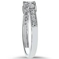 thumbnail image 2 of Pompeii 1 CT 3-Stone Diamond Milgrain Accent Engagement Ring 10K White Gold (I/J,I2-I3), 2 of 3