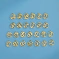 thumbnail image 3 of RSAMD 5pcs/lot Letters Round Charms for Jewelry Making Stainless Steel DIY Accessories-Gold-H, 3 of 7