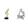 thumbnail image 1 of Escultura De Resina De Pensador Armónico, Figura Abstracta Musical Creativa, Adorno De Mesa, Centro De Mesa Para Escritorio, Sala De Estar, Estante De Oficina, 1 of 8