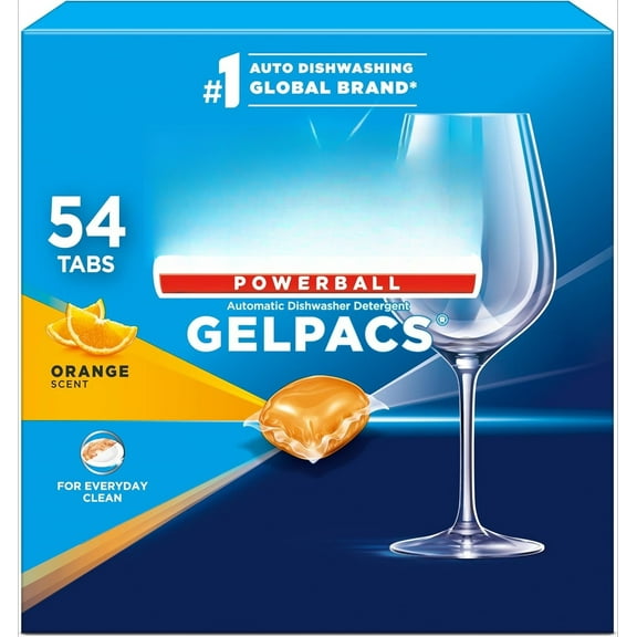 Gelpacs Dishwasher Detergent, Orange Scent, 84 Count
