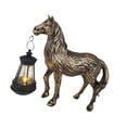 thumbnail image 1 of Estatua Solar para jardín al aire libre, lámpara con estatuilla de caballo con linterna, decoración de escultura de Animal, decoración de patio para bronce, 1 of 8