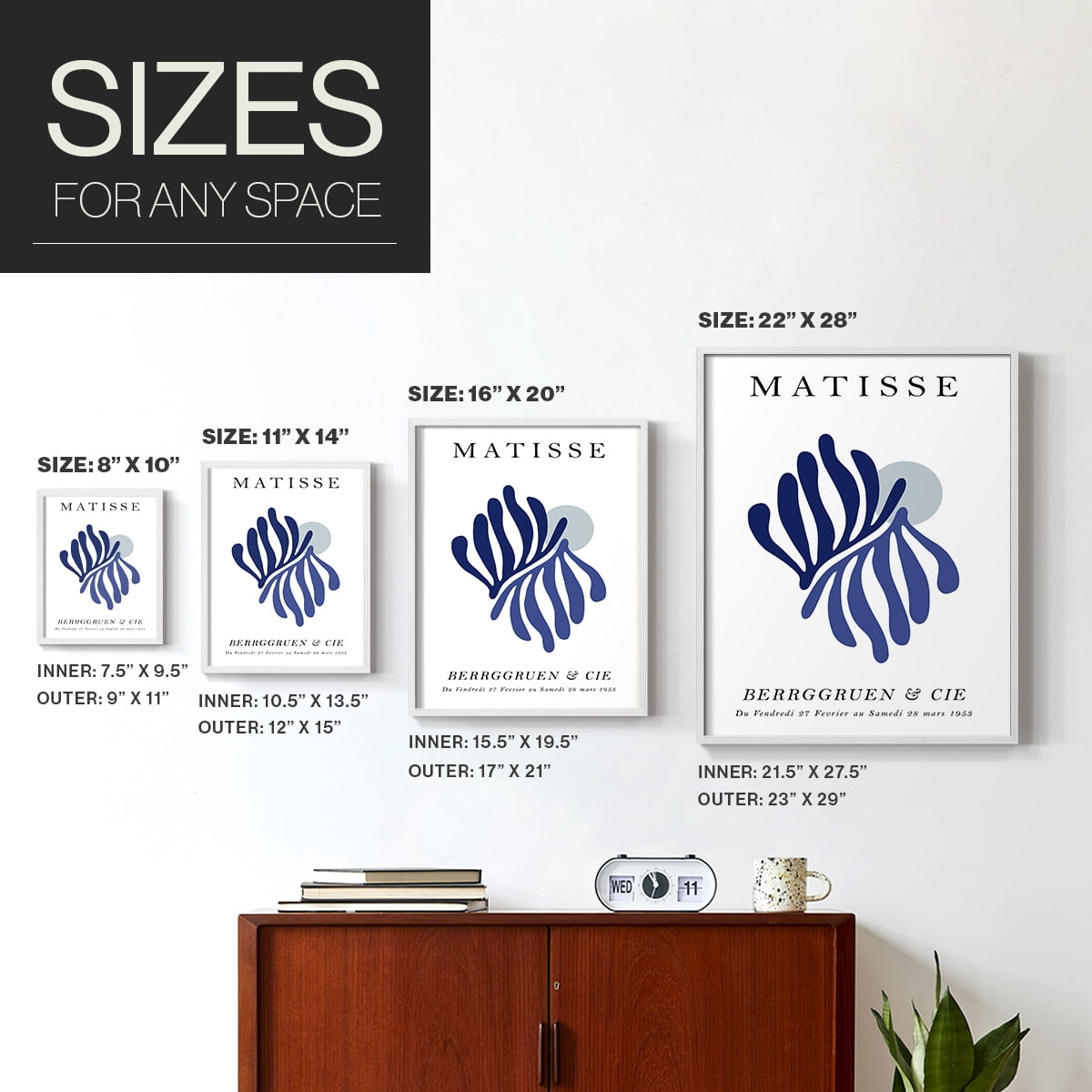 Matisse CCXCVI in Solid Wood 11 x 14 Framed Print