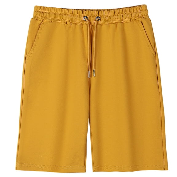 yillto Boys Girls Cotton Shorts with Pockets Drawstring Sweat Shorts Elastic Waist Kids Wide Leg Summer Shorts