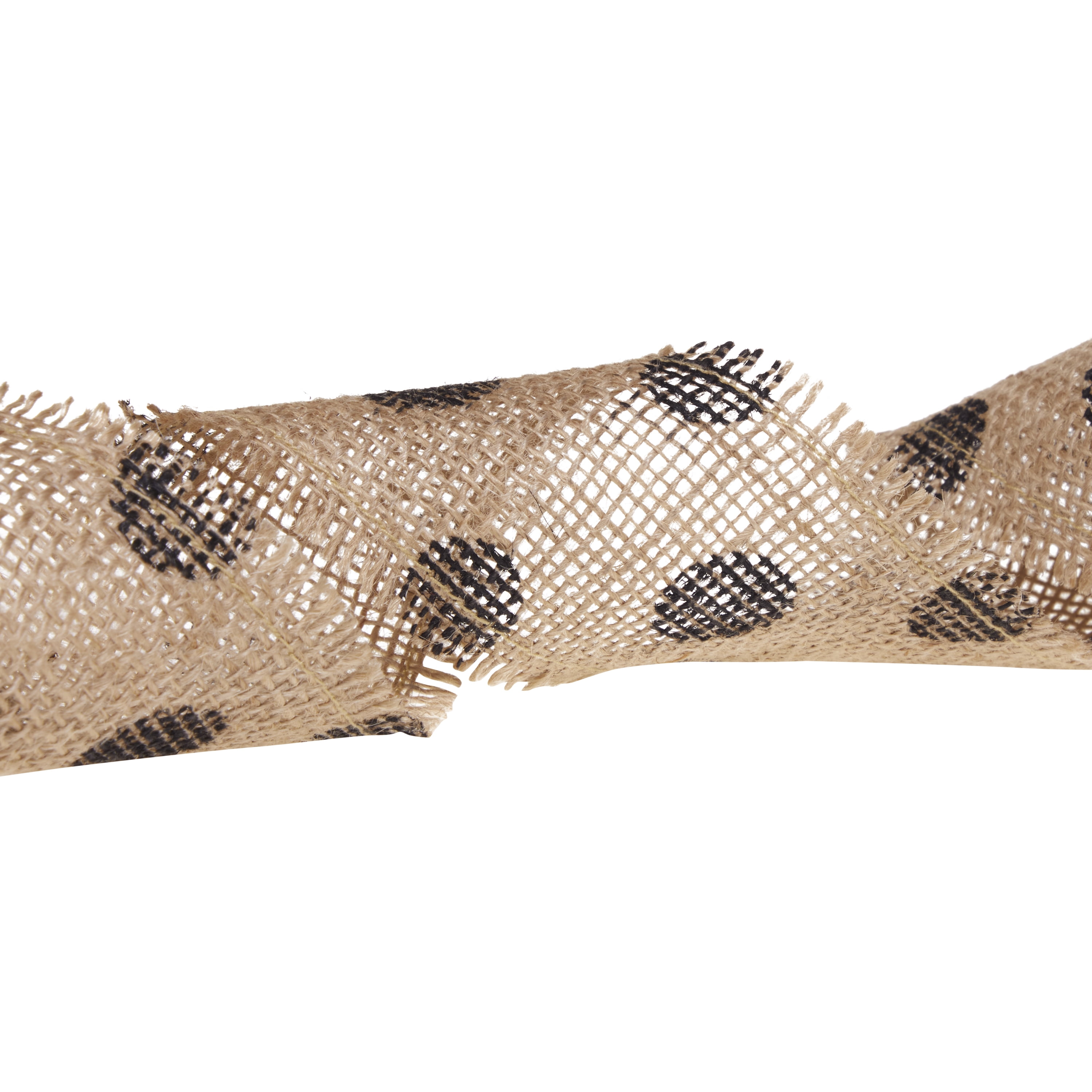 Love, Laugh, Craft Natural Burlap Ribbon, 2.5"W x 3-Yds, Multi-color
