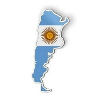 Argentina Flag Country Shape - 6" Magnet for Car Locker Refrigerator