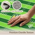 thumbnail image 6 of ODIKA 3'x5' Washable Throw Rug Stain Resistant, Low Profile, Non-Slip Football Lines Stripes Theme Stadium Goal Posts Markers Field Flowing for Entryway, Kitchen, Mudroom, 6 of 7