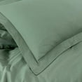 thumbnail image 4 of Chezmoi Collection Solid Sage Green 100% Cotton Duvet Cover Set Queen Size, 3-Piece Luxury Soft Breathable Smooth Cooling 250TC Cotton Twill Comforter Cover with Button Closure, 4 of 9