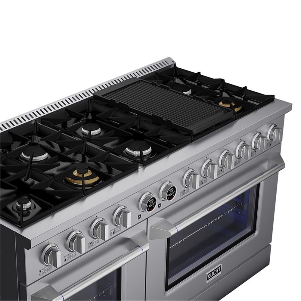 Pemberly Row 60" 7.9 cu. ft. 10 Burners Dual Fuel Range for Natural Gas in Steel