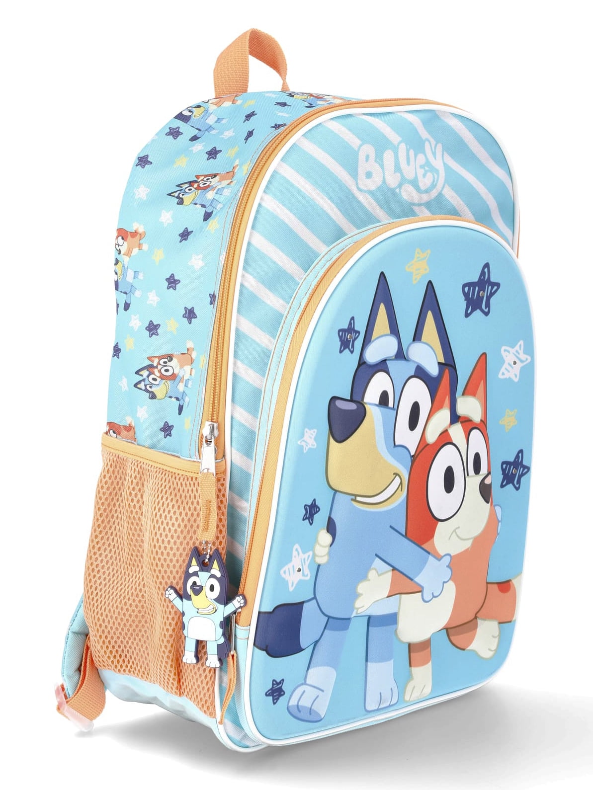 BBC Bluey & Bingo Kids' Unisex 17" Light-Up Stars and Stripes Backpack, Mint