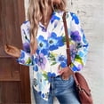 thumbnail image 1 of Pntutb Camisa De Solapa De Manga Larga Con Botones Estampado De Flores Para Mujer Liquidación Pntutb Pntutb-1, 1 of 9