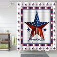 thumbnail image 2 of 4th of July Patriotic Shower Curtain, Memorial Independence Day Shower Curtain Set with Hooks, Summer Waterproof Fabric Shower Curtains for Bathroom Decor, 72x84 Inch Bath Curtain, 2 of 6