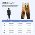 thumbnail image 4 of Vsdgher Pastoral Sunflower Corgi Print Mens Pajama Pants Sleep & Lounge Pants, PJ Bottoms With elastic waistb and Pockets, 4 of 5