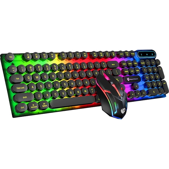 GJX 2026 New 104 Key Rgb Keyboard Keys Wireless Illuminated Keyboard Light Up Wireless Keyboard for Gaming,Office,Home,Study,Programming,Typing,Streaming,Content Creation
