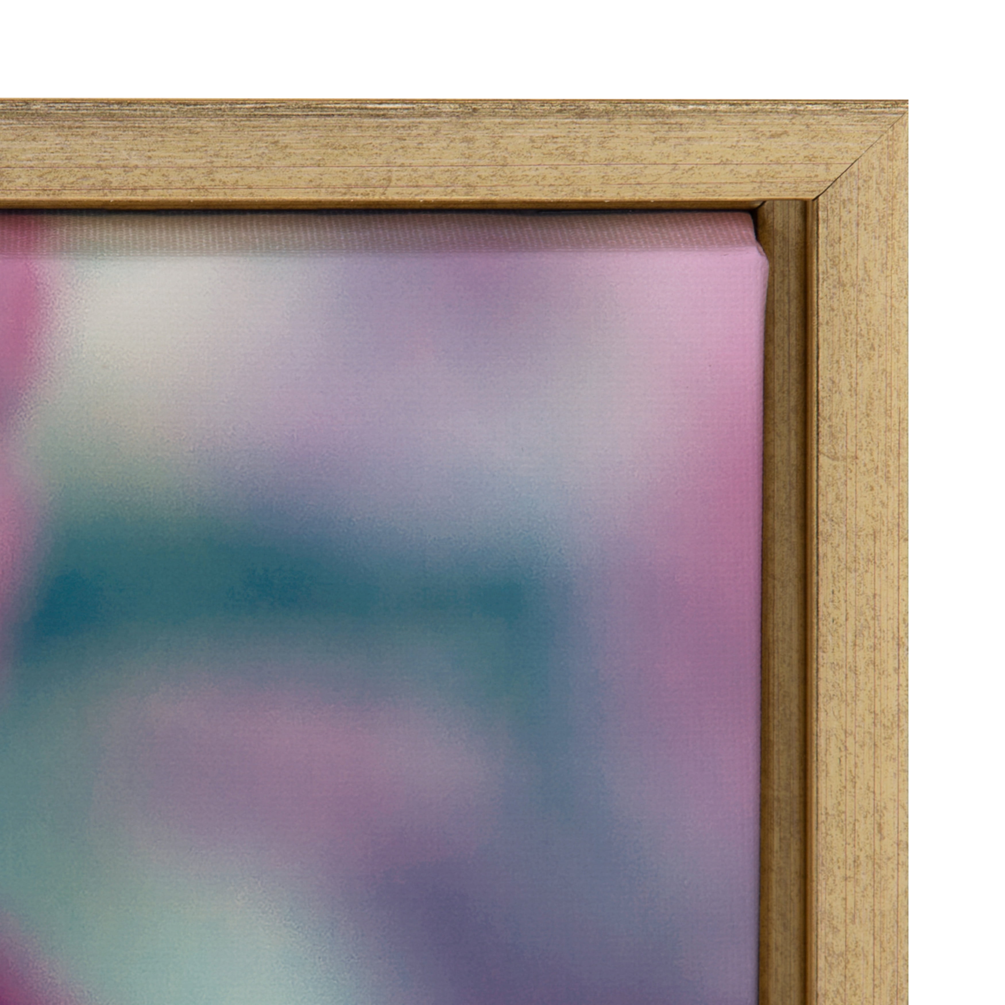 Kate and Laurel Sylvie Pink Flower Bouquet Framed Canvas Wall Art by Kristy Campbell, 18x24 Gold