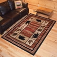 thumbnail image 5 of Rustic Lodge, Bear Cabin 5x7 Area Rug, 5'3"x7'3" Multi 7463, 5 of 5