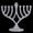 Grey, variant on Nua Collection 59030 Menorah Classic Candle Ivory - 7 in.