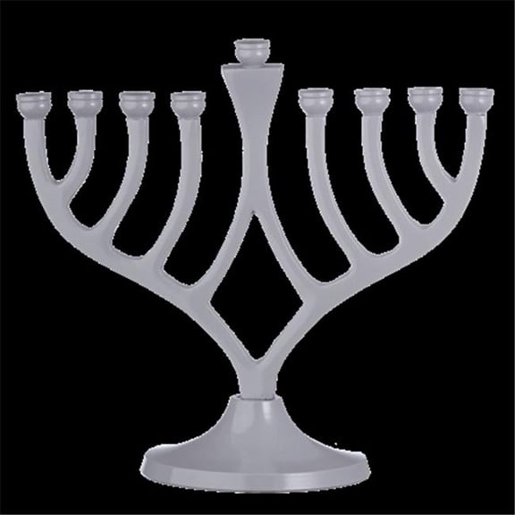 Nua Collection 59037 Menorah Classic Candle  Grey - 7 in.