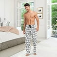 thumbnail image 7 of FREEAMG Cute Cartoon Panda Pattern Pajama Pants for Men, Men's Separate Bottoms, Comfortable Sleep Lounge Pj Pants, 7 of 7
