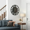 thumbnail image 4 of SHYFOY Round Black Glass Wall Clock - 32" Modern Large Clocks Wall Decor for Living Room Office Bedroom Fireplace, 4 of 11