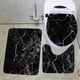 thumbnail image 5 of Juego de alfombras de baño con pedestal, suave, absorbente de agua, de mármol, lavable B, 5 of 8