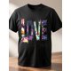 thumbnail image 2 of Words Floral Regular Size Picnic Novelties Top Tees Unisex Supplies Comfortable Comfy New Arrivals Sporty Career Marathon T Shirt Wedding Women Under Shirt Absorb Sweat Art New Arrivals Gift, 2 of 7