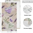 thumbnail image 2 of Dreamtimes Lavender Soft Hand Towels 2-Piece Absorbent Bath Towel Decorative Fingertip Towels for Bathroom Gym Spa Hotel Beach Swimming Pool,14.4" x 28.3", 2 of 7