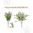 thumbnail image 4 of ZOELNIC 6 PCS Outdoor Artificial Plant Flower UV Resistant Fake Stems Plants, Faux Shrubs Outdoor Greenery Plastic Plants for Outside Garden Porch Window Home Wedding Farmhouse Patio Decor, Purple, 4 of 8
