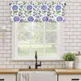 thumbnail image 6 of Valances for Windows, Purple Hydrangeas Light Filtering Window Treatment Valances for Living Room/Bedroom/Bathroom Windows, Spring Botanical Garden Florals 54"x 18" Rod Pocket Kitchen Curtains, 6 of 9