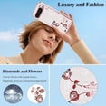thumbnail image 2 of for Google Pixel 9 Pro XL Case Clear Glitter Shiny Aesthetic Google Pixel 9 Pro XL Phone Case Silicone Soft Floral Transparent Shockproof Cover Purple Slim for Women (Silver-Pink), 2 of 14