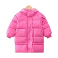 thumbnail image 2 of Esaierr Kids Toddler Boys Girls Winter Long Puffer Outwear ,Baby Winte Warm Puffer down Jacket Zip up Soft Hooded Autumn Winter Cotton Coats,Sizes 2-9Y, 2 of 7