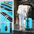 thumbnail image 4 of Zimtown 3 Piece Nested Spinner Suitcase Luggage Set With TSA Lock Blue, 4 of 13