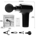 thumbnail image 2 of Gintenco Ergonomic Portable Silent Handheld Massage Gun with 4 Heads, Ultra-Quiet Electric Fascia Gun, Black, 2 of 9