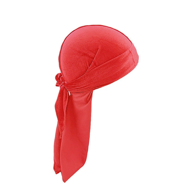 Velvet Durag Hat Pirate Cap Wrap Men Women Bandana Doo Rag Wave Turban Hat